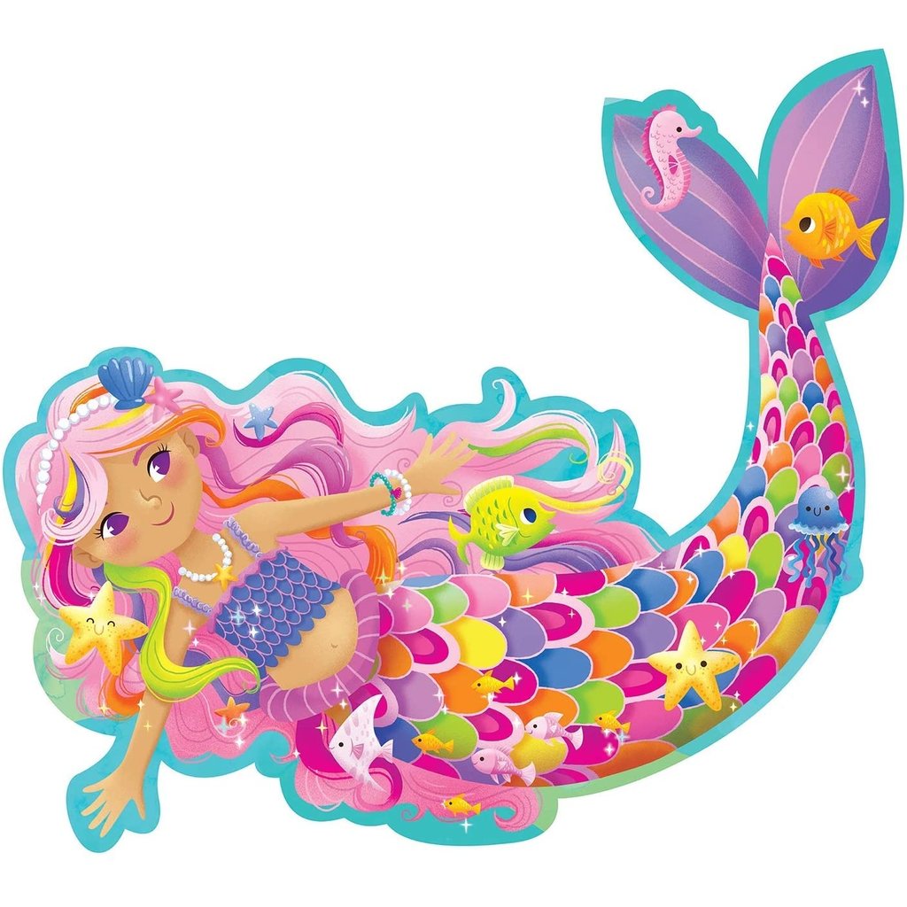 PEACEABLE KINGDOM MAGICAL MERMAID 41 PIECE FLOOR PUZZLE