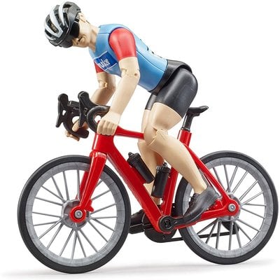 BRUDER TOYS AMERICA ROAD BIKE WITH CYCLIST