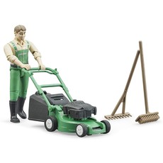 BRUDER TOYS AMERICA GARDENER WITH LAWN MOWER