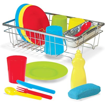 MELISSA AND DOUG WASH & DRY DISH SET