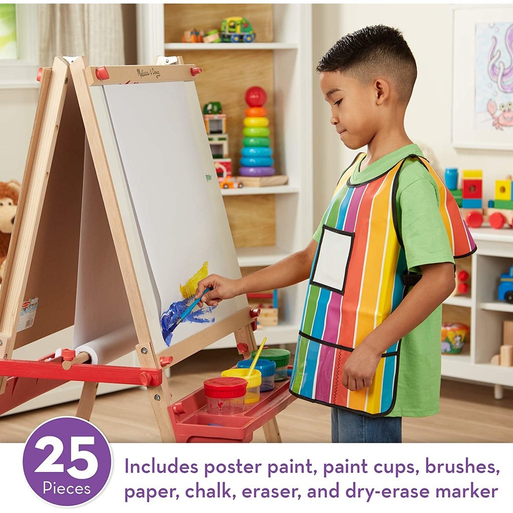 Preschool & Daycare Mobile Magnetic Double-Sided Porcelain Easel, Plastic Academia