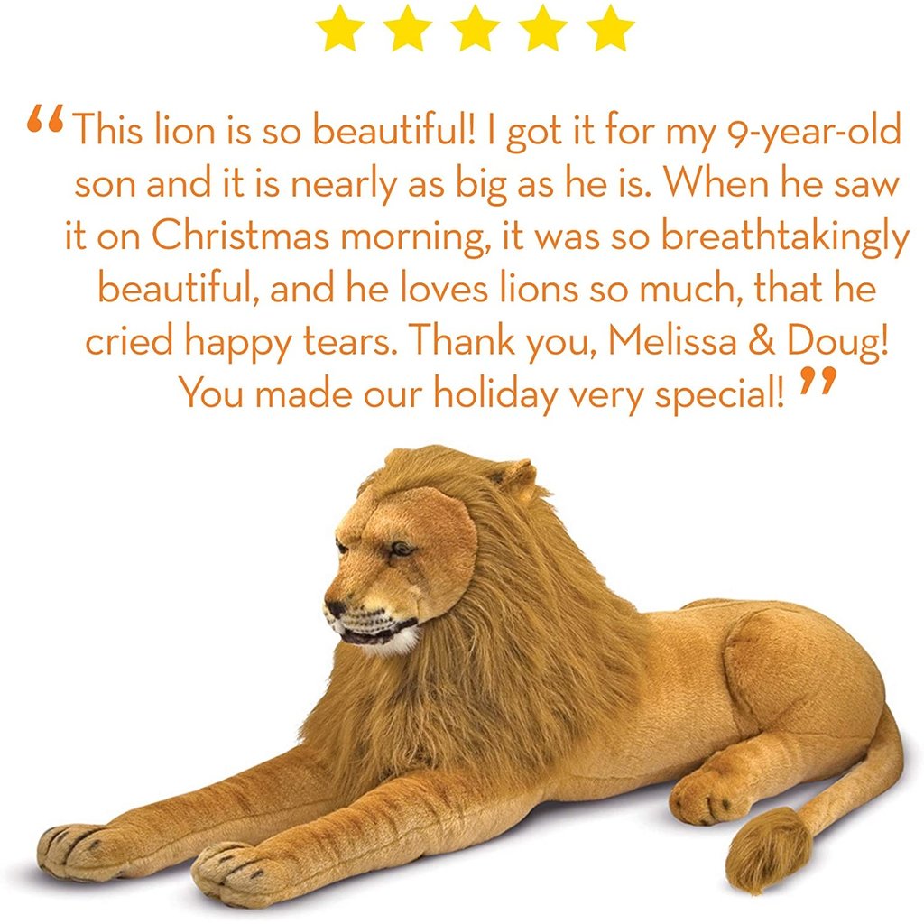 MELISSA AND DOUG LARGE LION