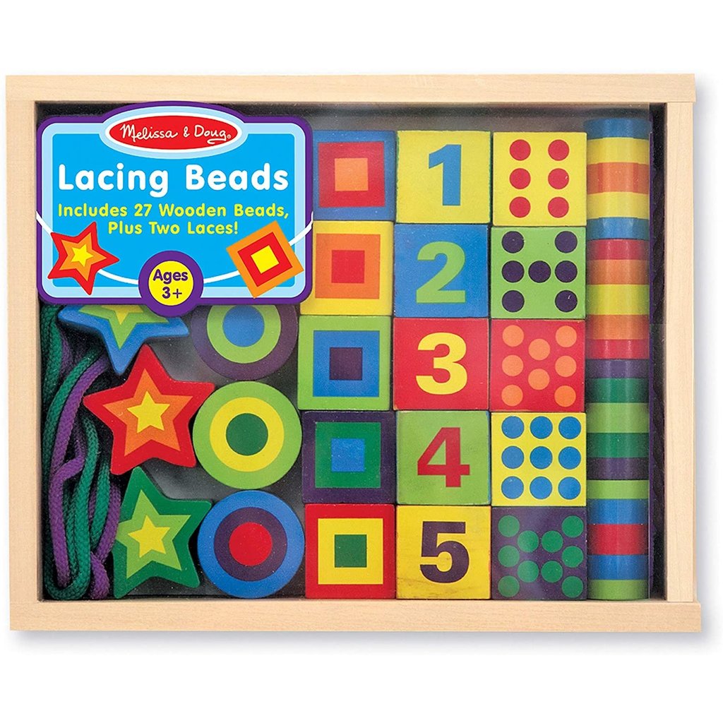 MELISSA AND DOUG LACING BEADS IN A BOX