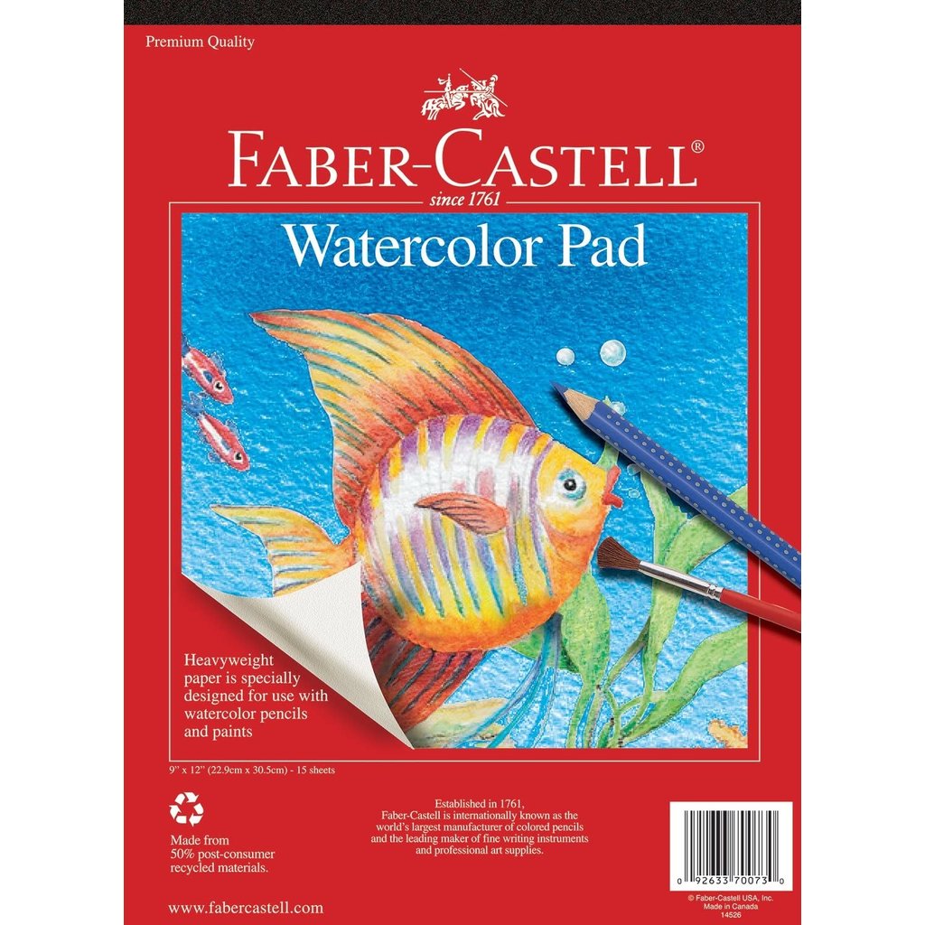 Faber-Castell Watercolor Crayons with Brush, 15 Colors - Premium Quality  Art Supplies for Kids