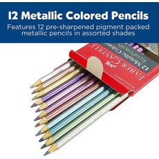 Pack of 10 Faber-Castell Metallic Colouring Pencils