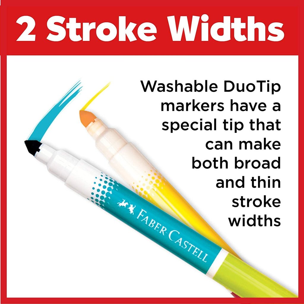 Faber-Castell DuoTip Washable Markers Set of 24