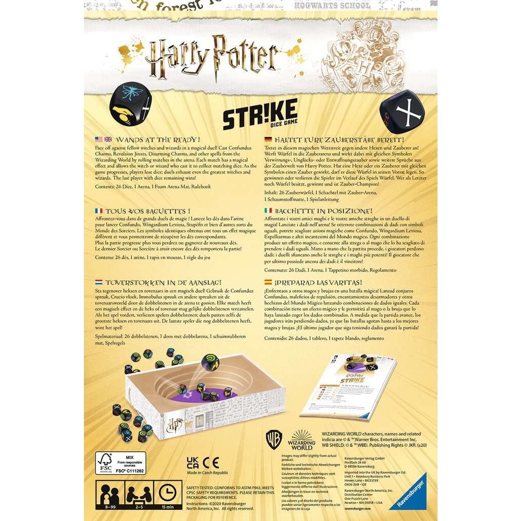 RAVENSBURGER USA HARRY POTTER STRIKE DICE GAME