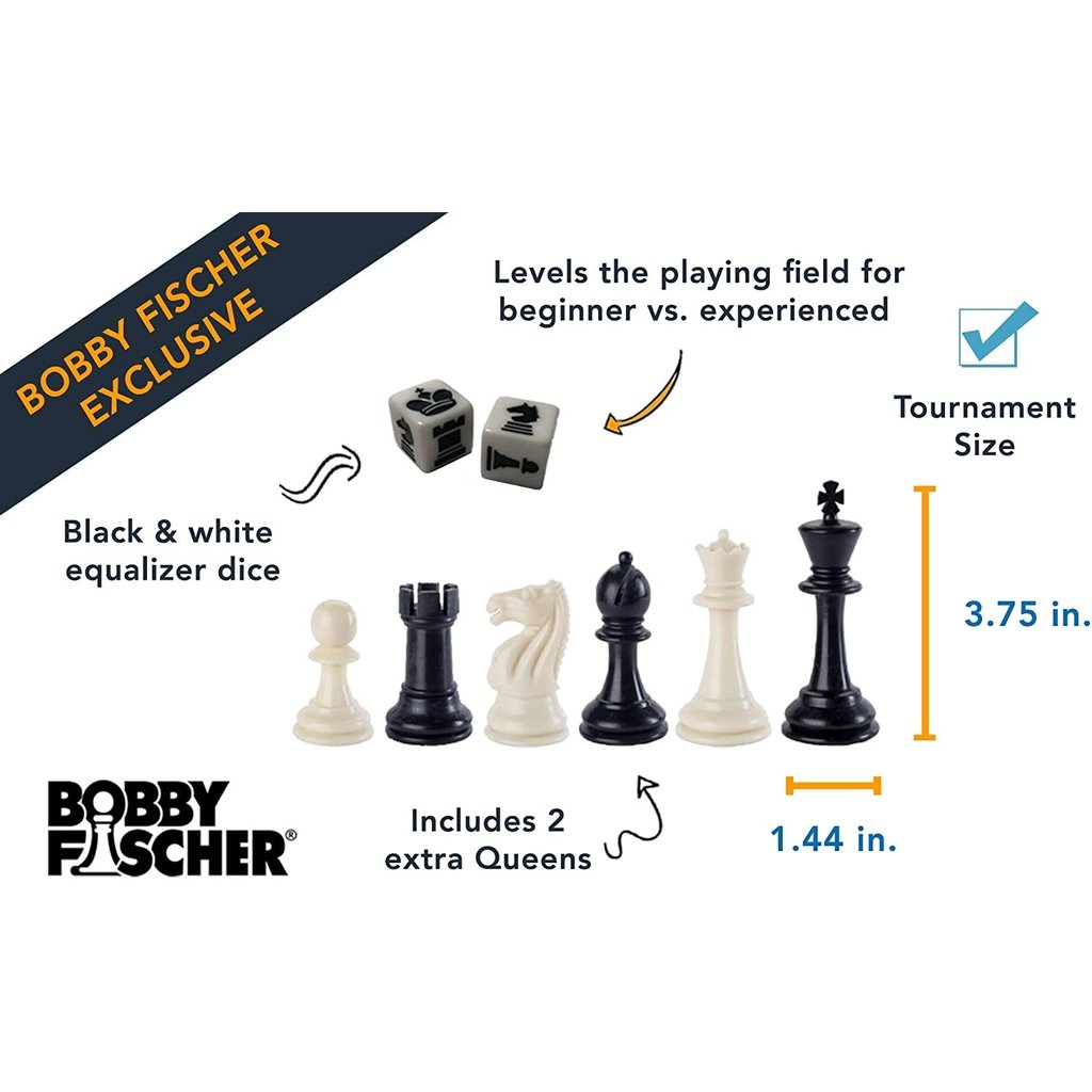 Bobby Fischer Learn to Play Chess - Staunton Style Chess Pieces