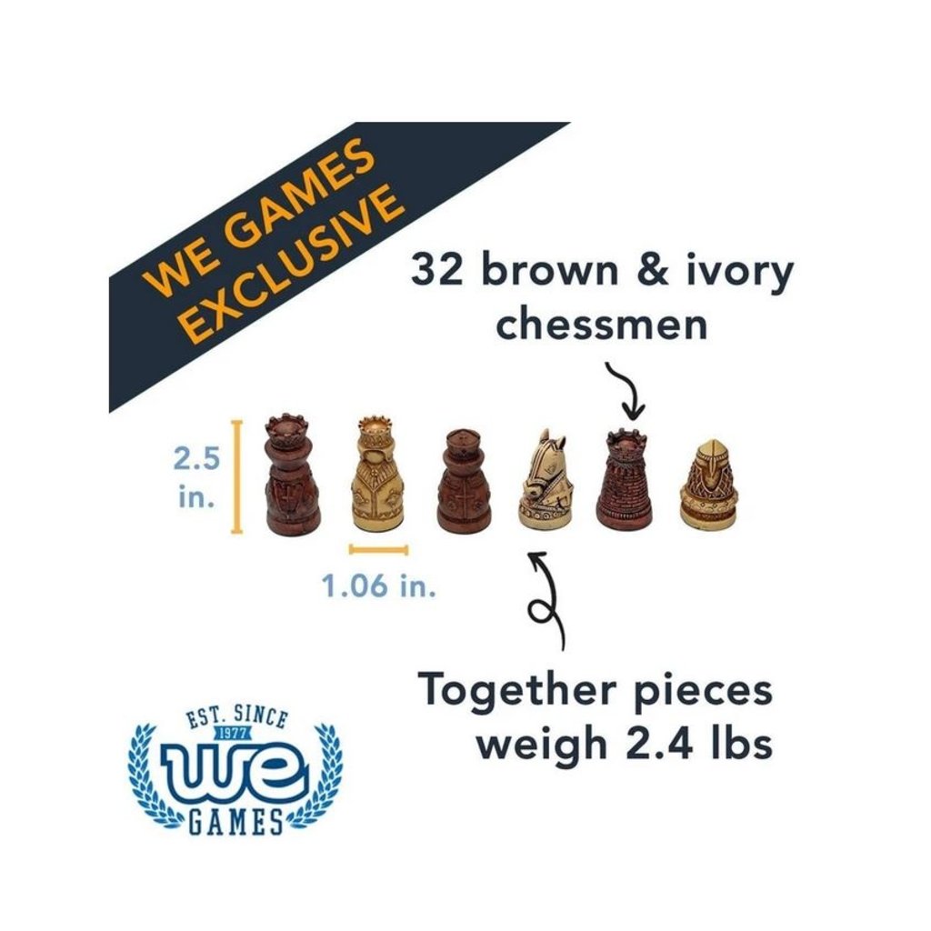 WOOD EXPRESSIONS MEDIEVAL CHESS SET