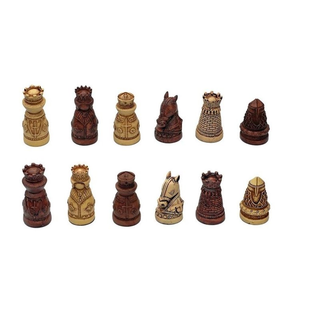 WOOD EXPRESSIONS MEDIEVAL CHESS SET