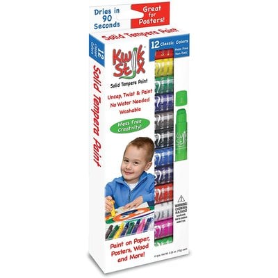 PENCIL GRIP COMPANY KWIK STIX TEMPERA PAINT 12 PACK