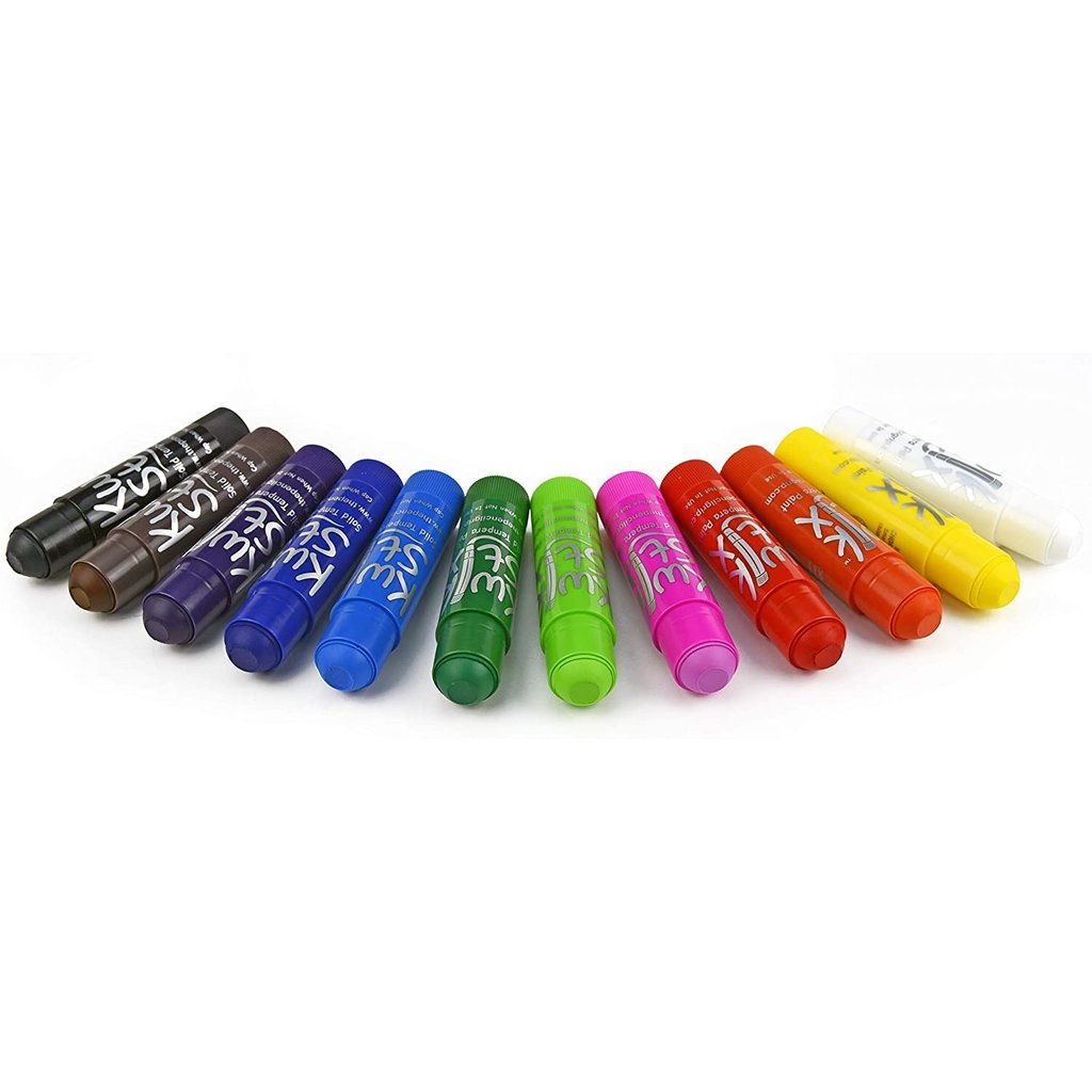 PENCIL GRIP COMPANY KWIK STIX TEMPERA PAINT 12 PACK