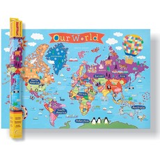 ROUND WORLD PRODUCTS KIDS WORLD WALL MAP