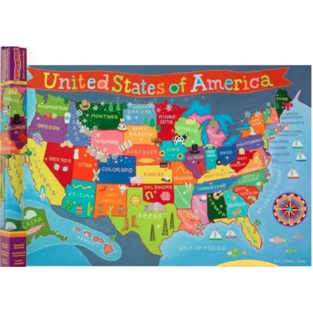 KIDS UNITED STATES WALL MAP - THE TOY STORE