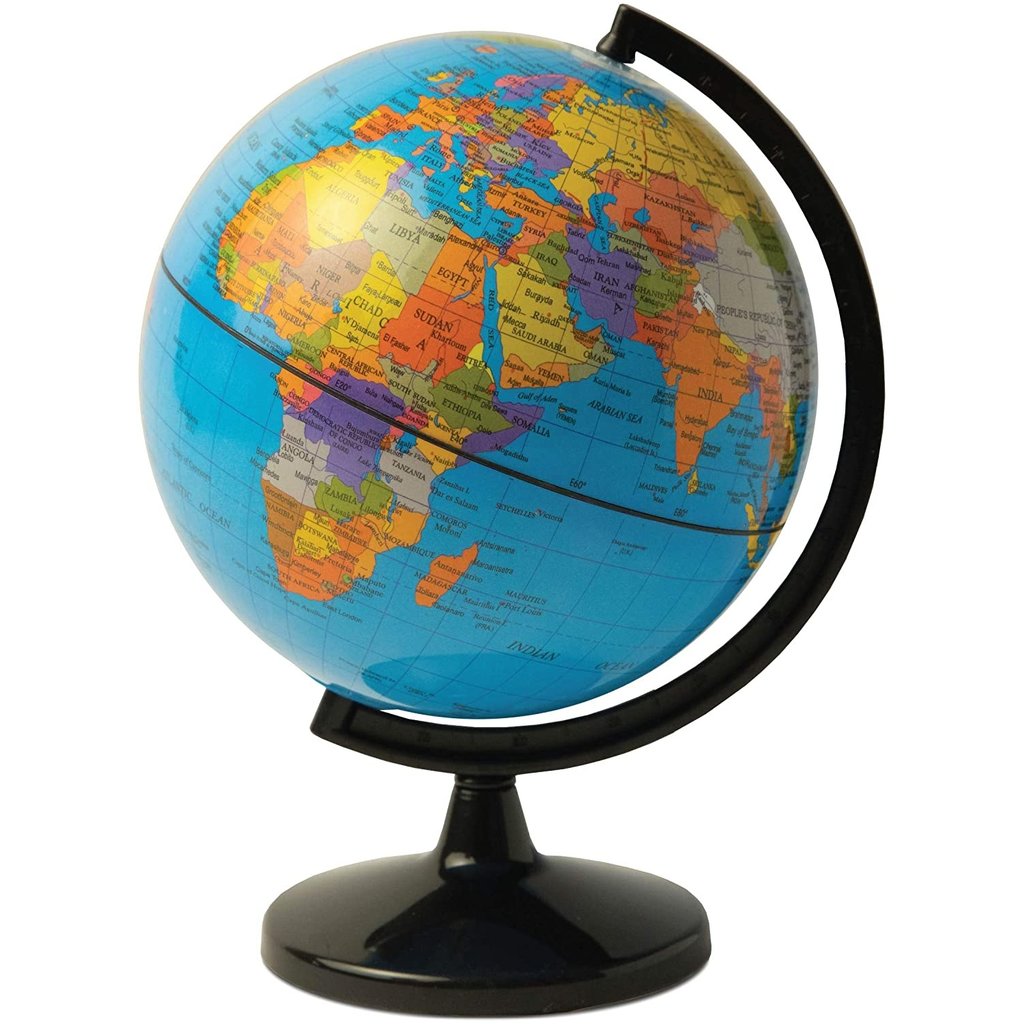 ROUND WORLD PRODUCTS COIN BANK GLOBE