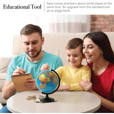 ROUND WORLD PRODUCTS COIN BANK GLOBE