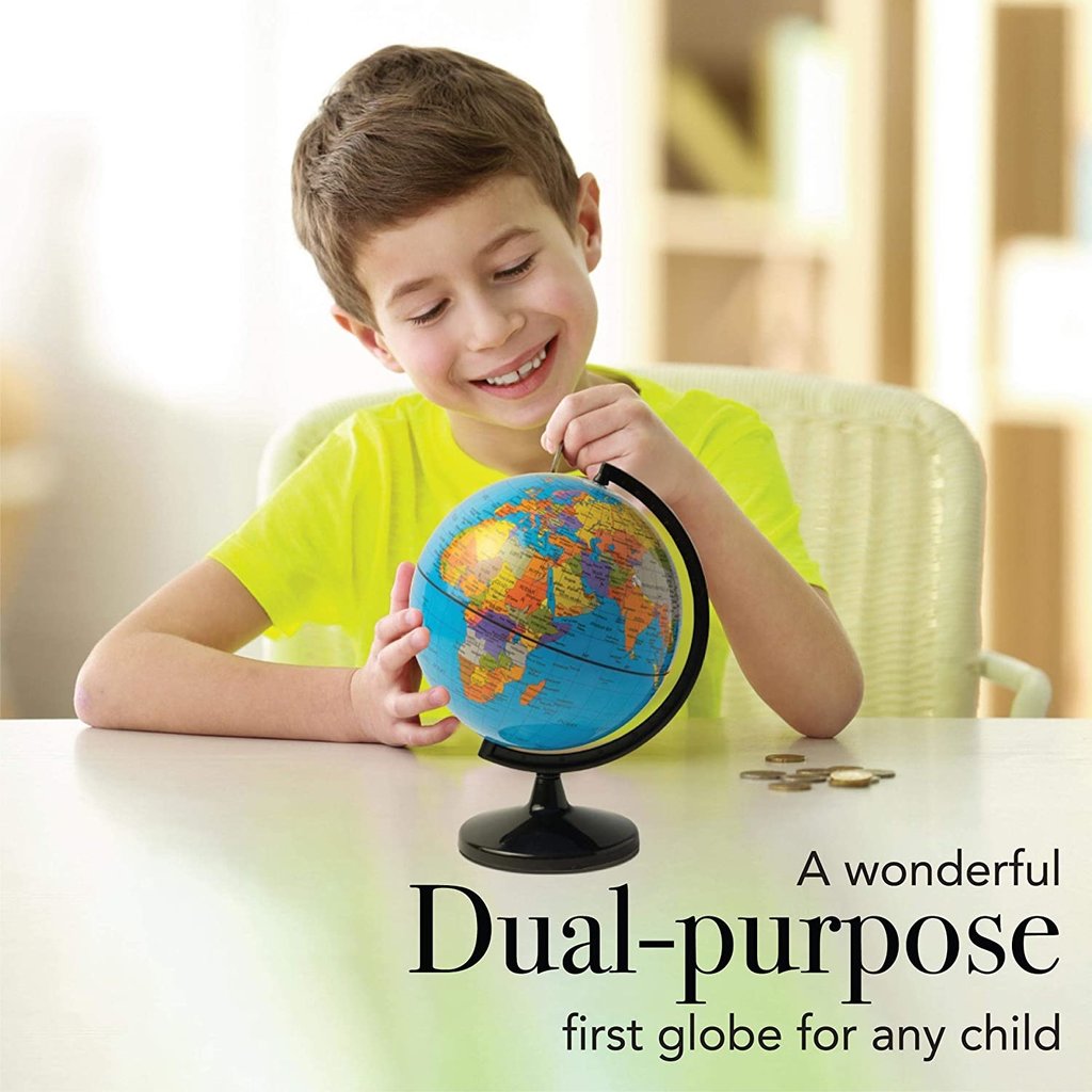 ROUND WORLD PRODUCTS COIN BANK GLOBE