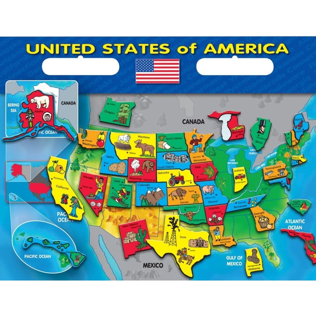 PLAYMONSTER CREATE A SCENE MAGNETIC USA PUZZLE*