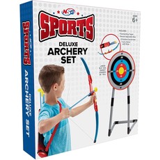 NATIONAL SPORTING GOODS DELUXE ARCHERY SET WITH TARGET