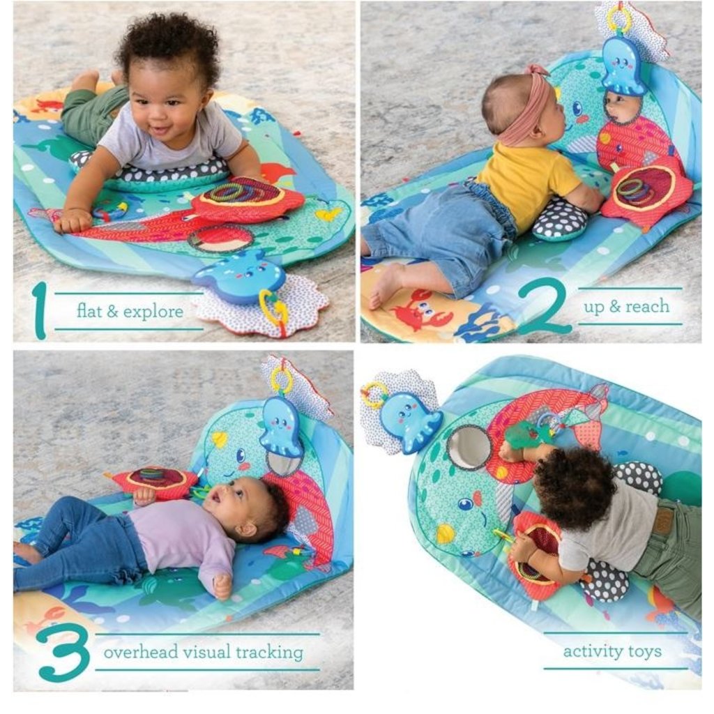 Fold and Go Navy Portable Baby Mat Tummy Time Toy + Reviews