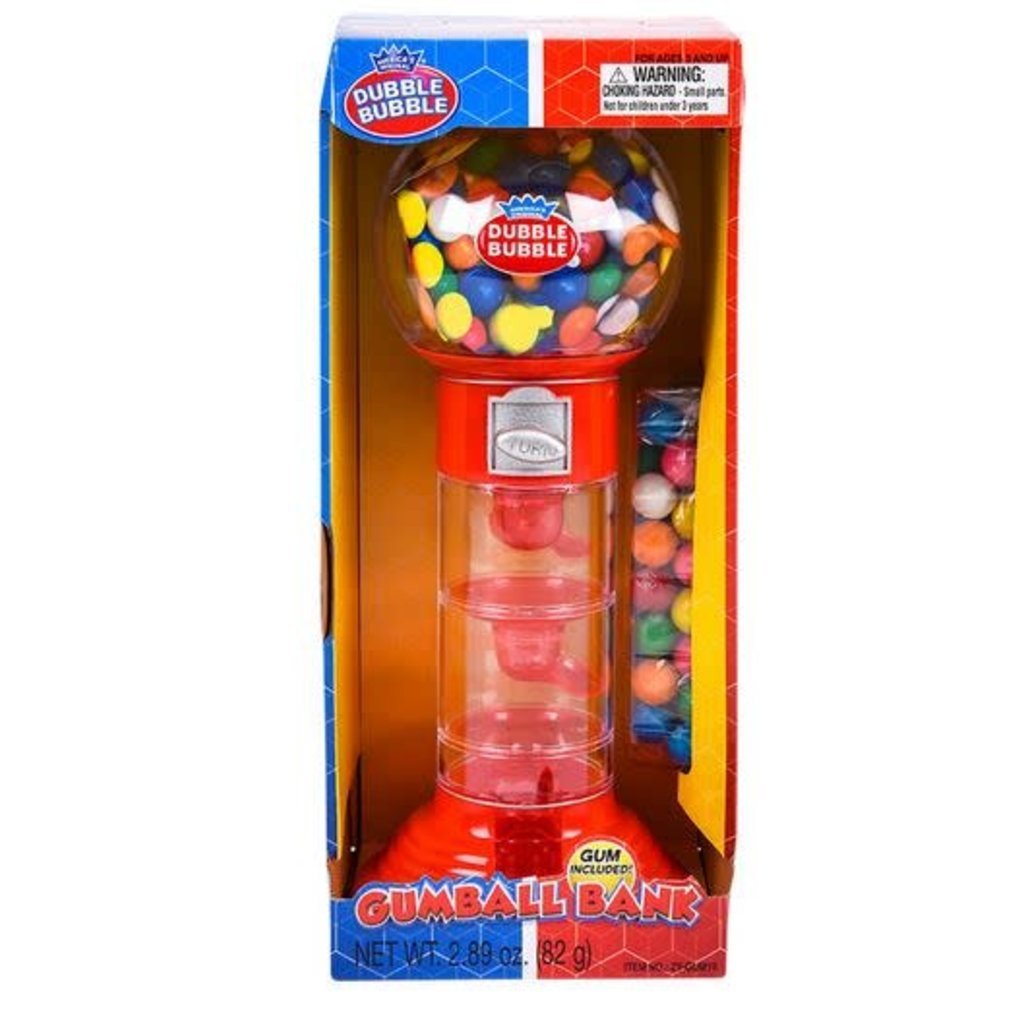 DOUBLE BUBBLE SPIRAL FUN GUMBALL BANK