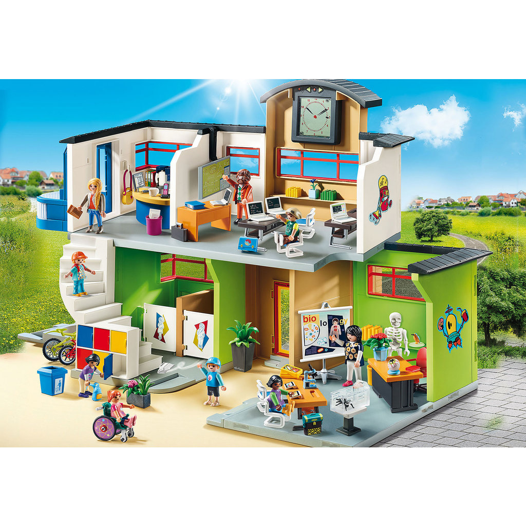 PLAYMOBIL FURNISHED SCHOOL BUILDING