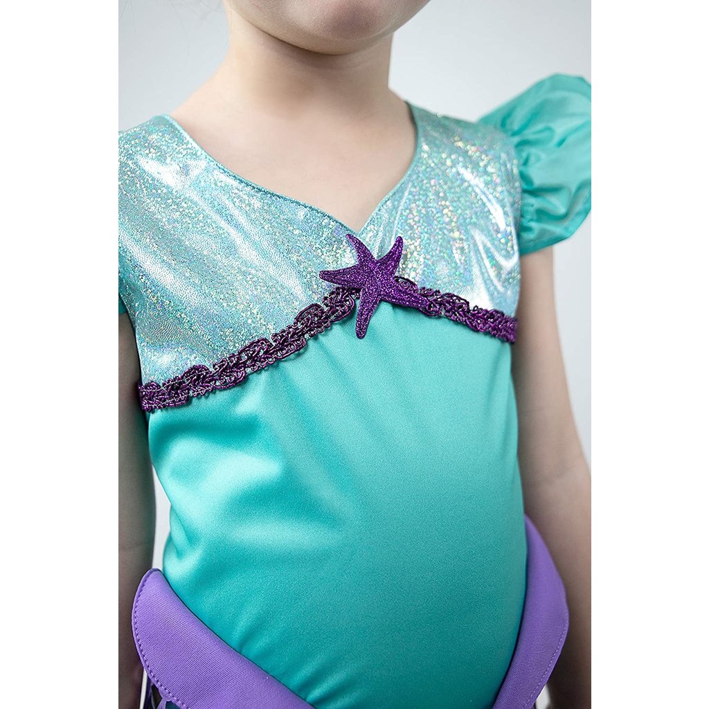 LITTLE ADVENTURES PURPLE SPARKLE MERMAID DRESS