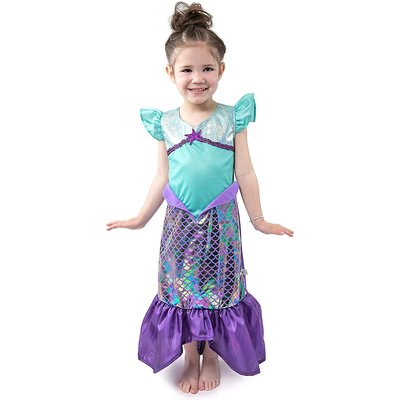 LITTLE ADVENTURES PURPLE SPARKLE MERMAID DRESS