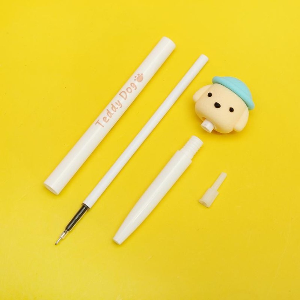 BC USA RETRACTABLE TEDDY DOG GEL PEN*