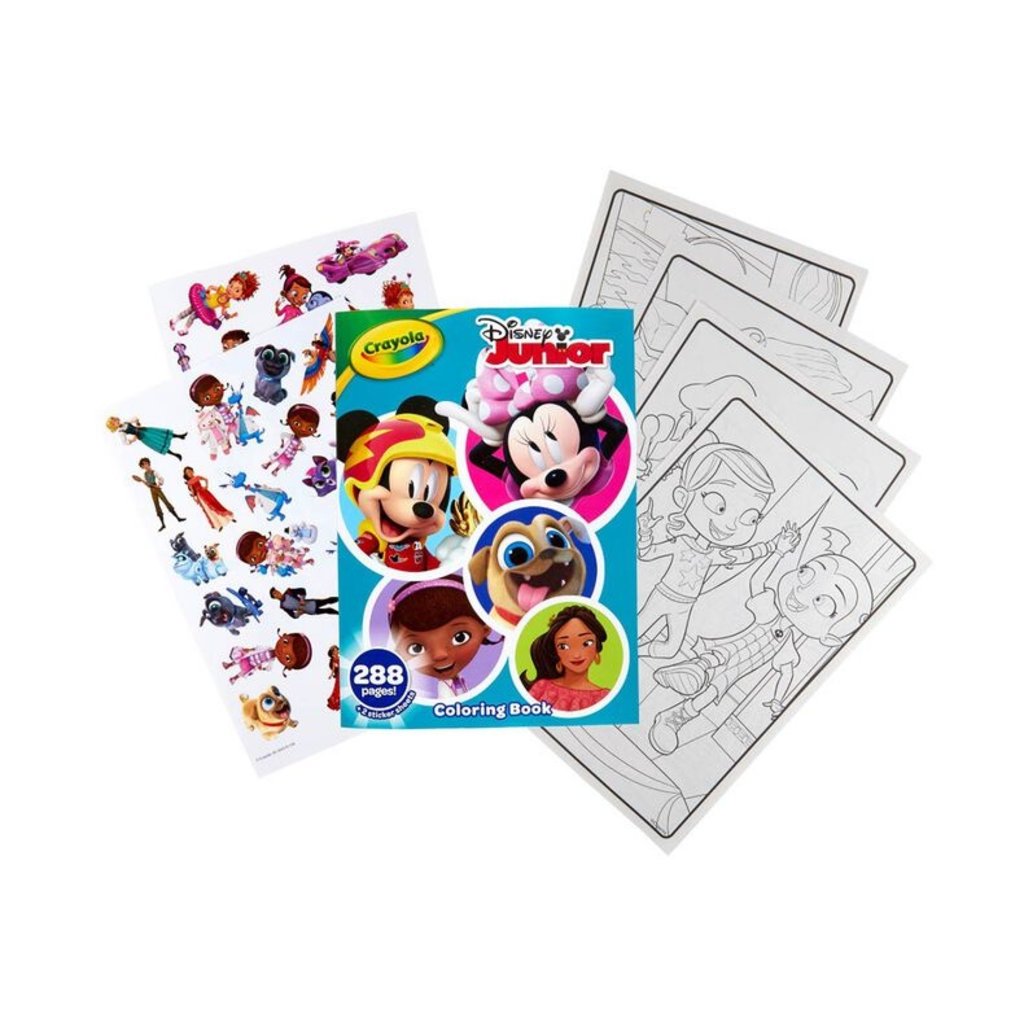 CRAYOLA CRAYOLA DISNEY JUNIOR 288 PAGE COLORING BOOK WITH STICKERS