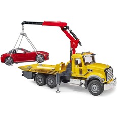 BRUDER TOYS AMERICA MACK GRANITE TOW TRUCK WITH ROADSTER