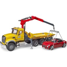 BRUDER TOYS AMERICA MACK GRANITE TOW TRUCK WITH ROADSTER