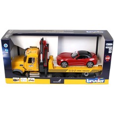 BRUDER TOYS AMERICA MACK GRANITE TOW TRUCK WITH ROADSTER