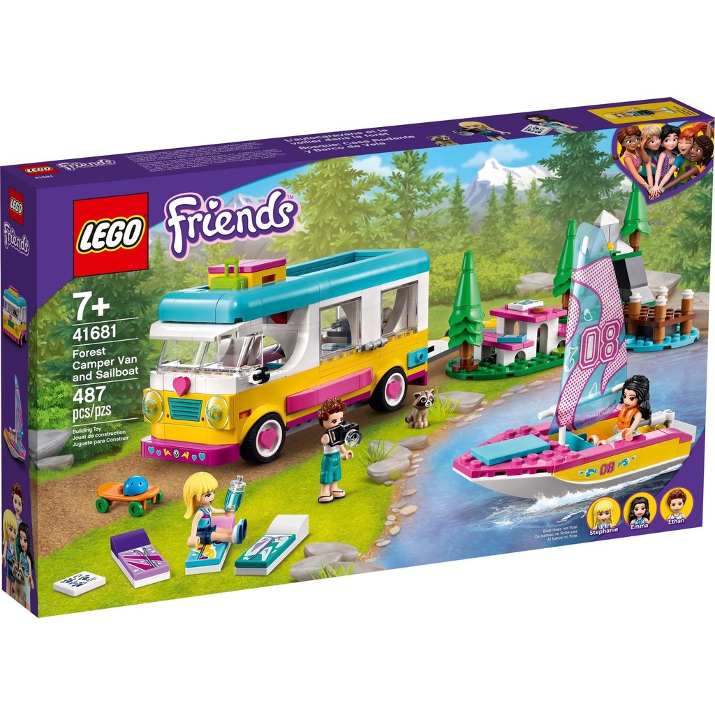 LEGO FOREST CAMPER VAN AND SAILBOAT