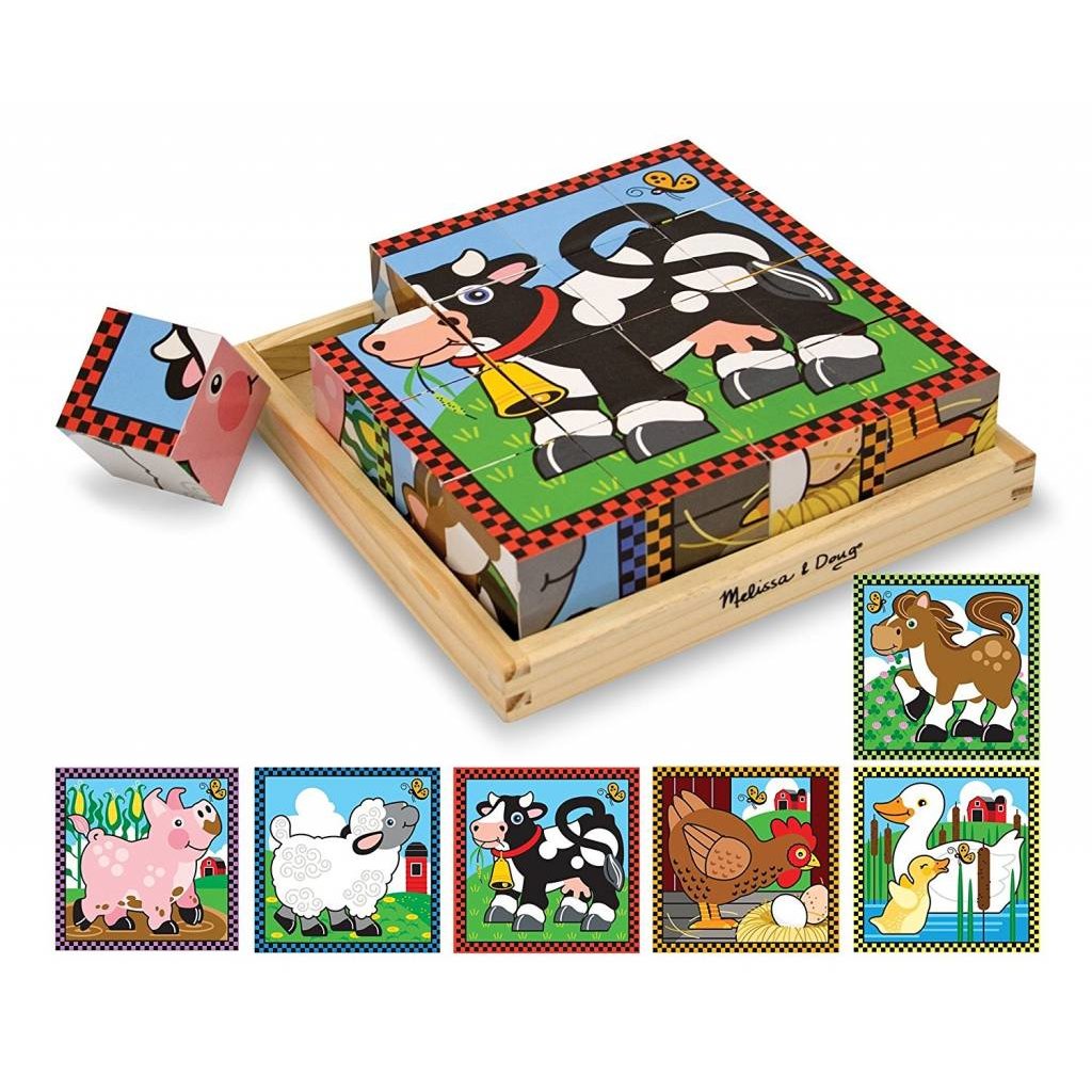 MELISSA AND DOUG FARM CUBE PUZZLE