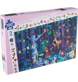 DJECO OBSERVATION PUZZLE: ENCHANTED FOREST 100 PIECE PUZZLE