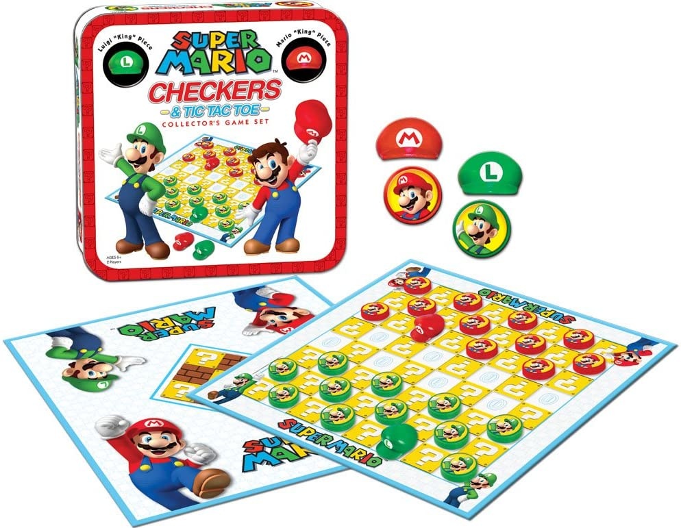 SUPER MARIO CHECKERS TIC TAC TOE THE TOY STORE