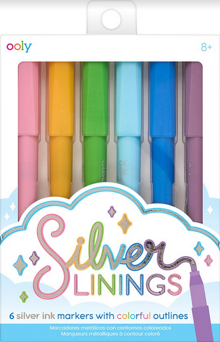 OOLY SILVER LINING OUTLINE MARKERS  SET OF SIX – Lullaby Baby And Child