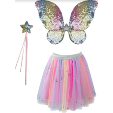 CREATIVE EDUCATION RAINBOW SEQUINS SKIRT, WINGS & WAND*