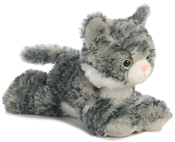 LILY GRAY CAT MINI FLOPSIE