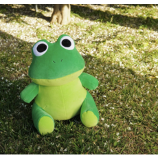 Frog Plush Doll , Green Frog Stuffed Toy, Soft and Cute, with Clothes and Bag, Standing Frog Gift for Boys and Girls, Size: 30