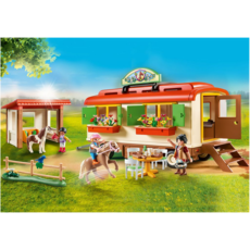 PLAYMOBIL PONY SHELTER WITH MOBILE HOME