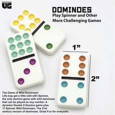 UNIVERSITY GAMES SPINNER DOMINOES**