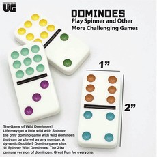 UNIVERSITY GAMES SPINNER DOMINOES