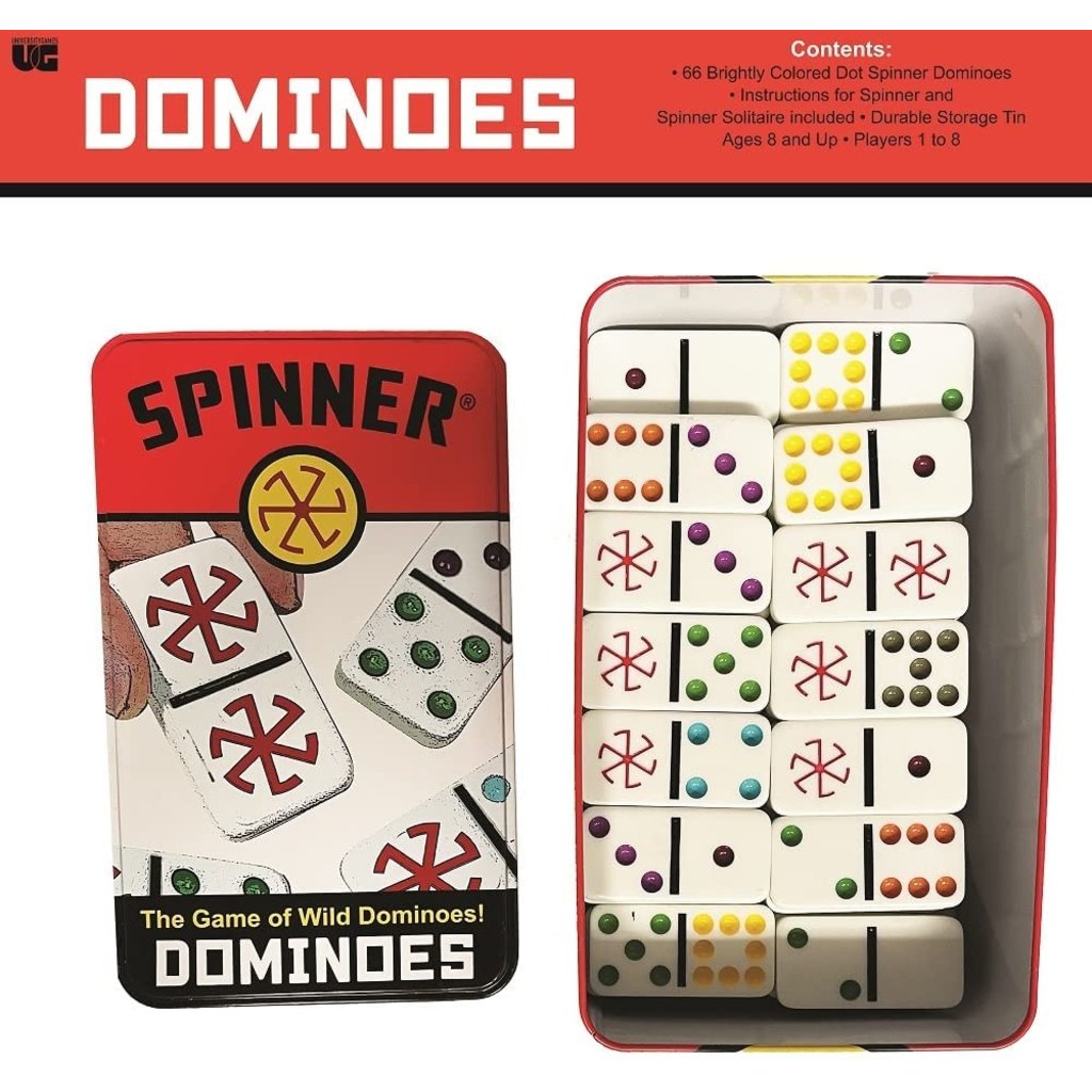 UNIVERSITY GAMES SPINNER DOMINOES