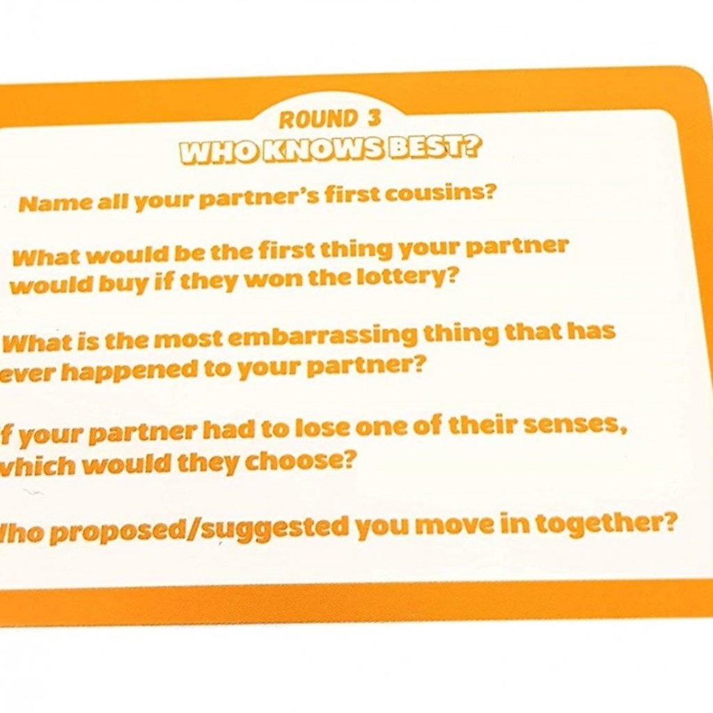 UNIVERSITY GAMES THE COUPLES QUIZ