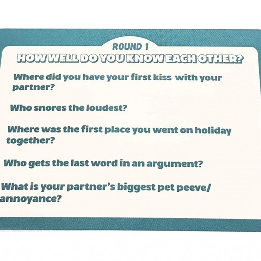 UNIVERSITY GAMES THE COUPLES QUIZ