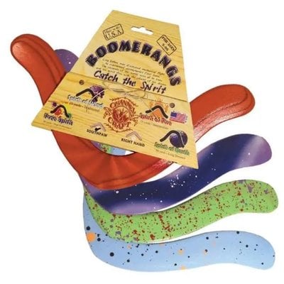 THE TOY NETWORK GRAFFITI WOOD BOOMERANG