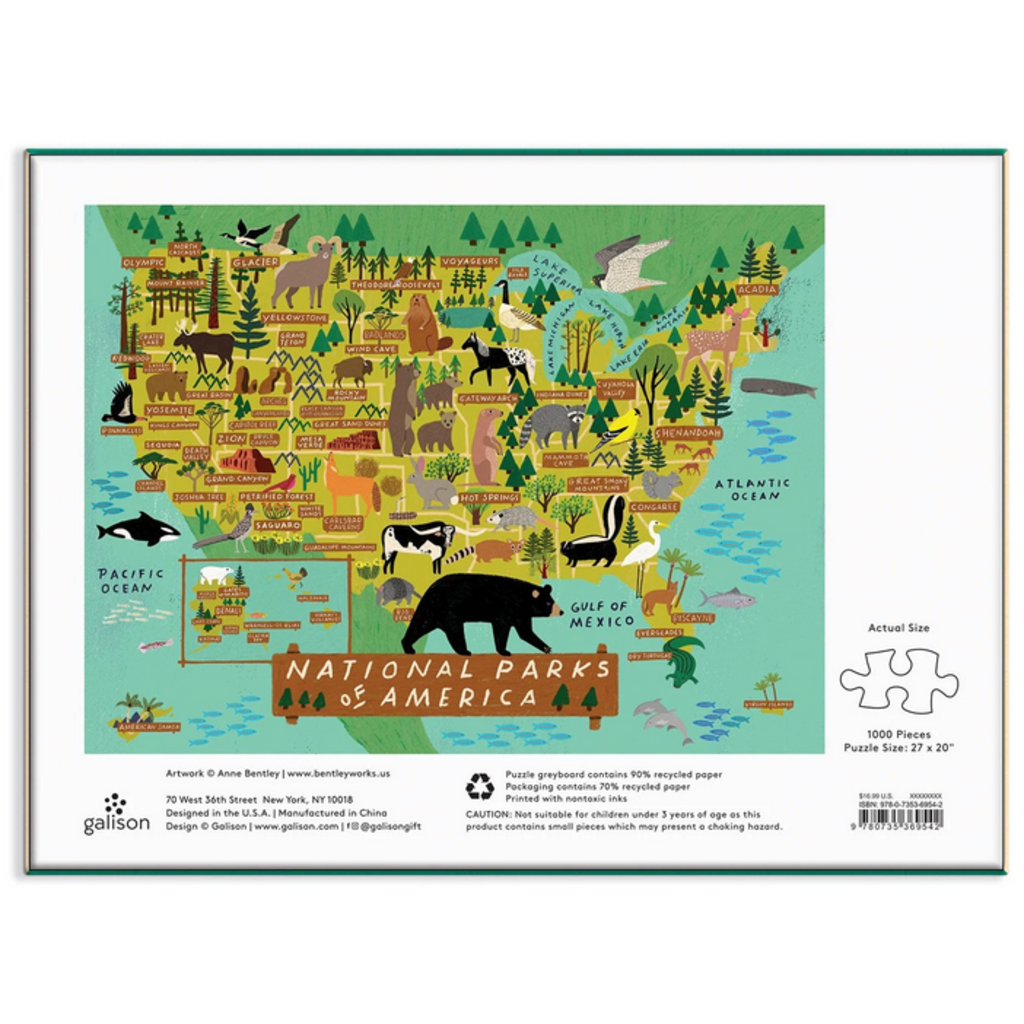 GALISON NATIONAL PARKS OF AMERICA 1000 PC PUZZLE