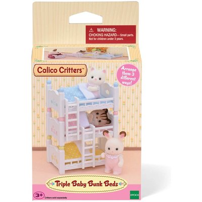 EPOCH EVERLASTING PLAY TRIPLE BABY BUNK BEDS CALICO CRITTERS
